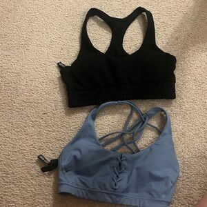 Victoria's Secret Black and Blue Sports Bras NWOT